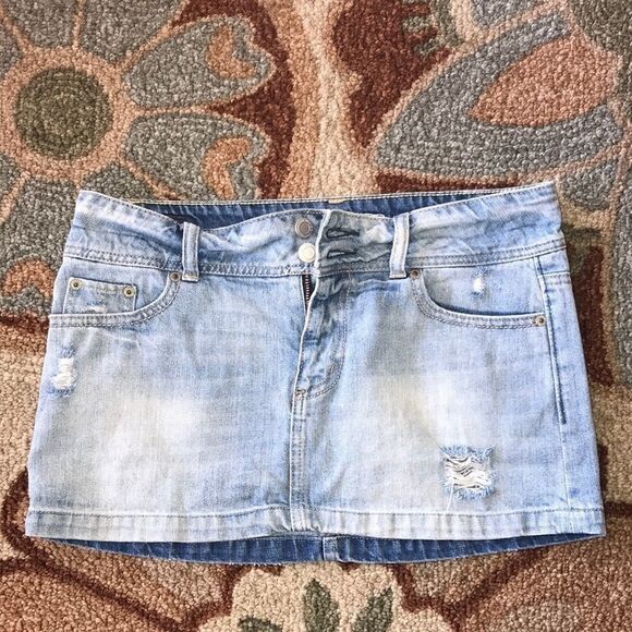 EUC VINTAGE AMERICAN EAGLE SIZE 4 JEAN SKIRT - Picture 1 of 6